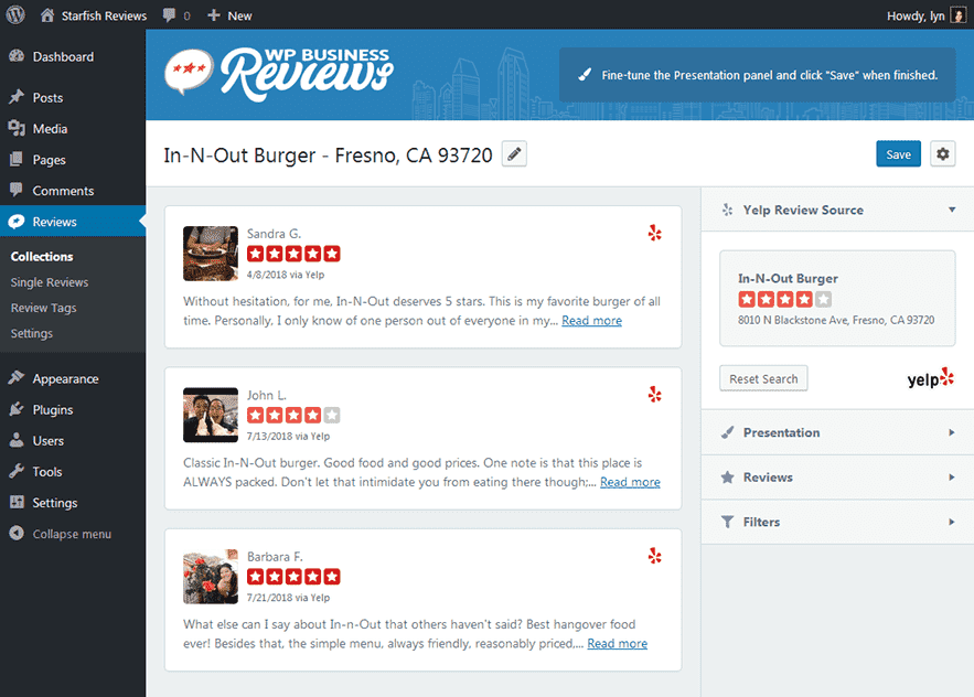 WP Business Reviews - Yelp Collection