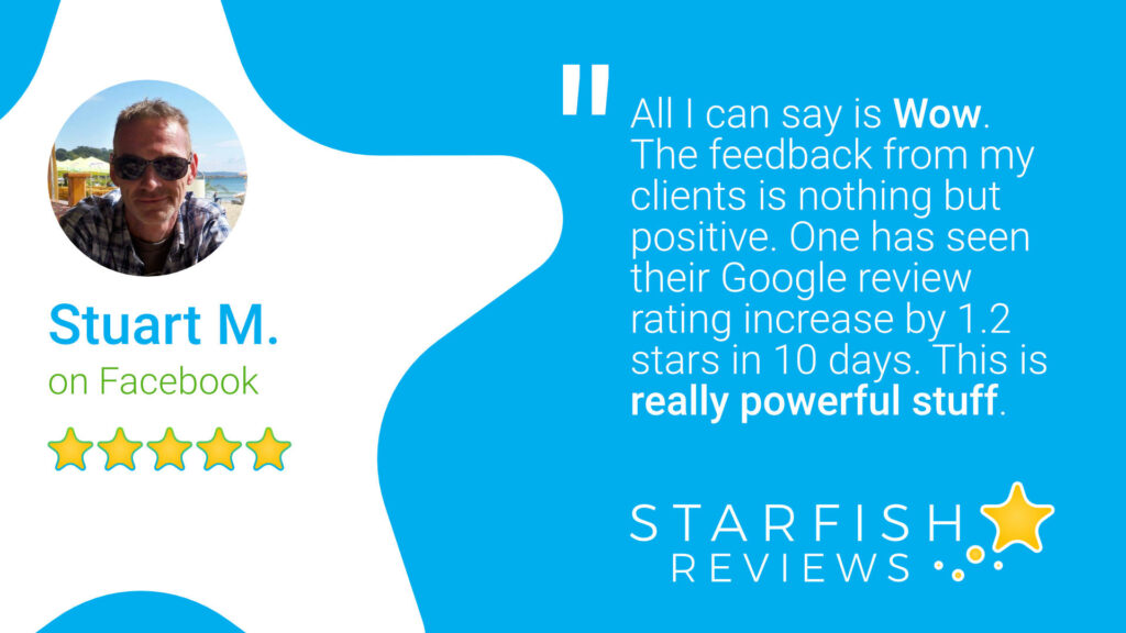 testimonial starfish reviews facebook stuart m