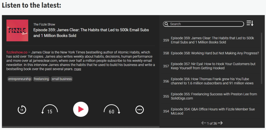 Smart podcast player.