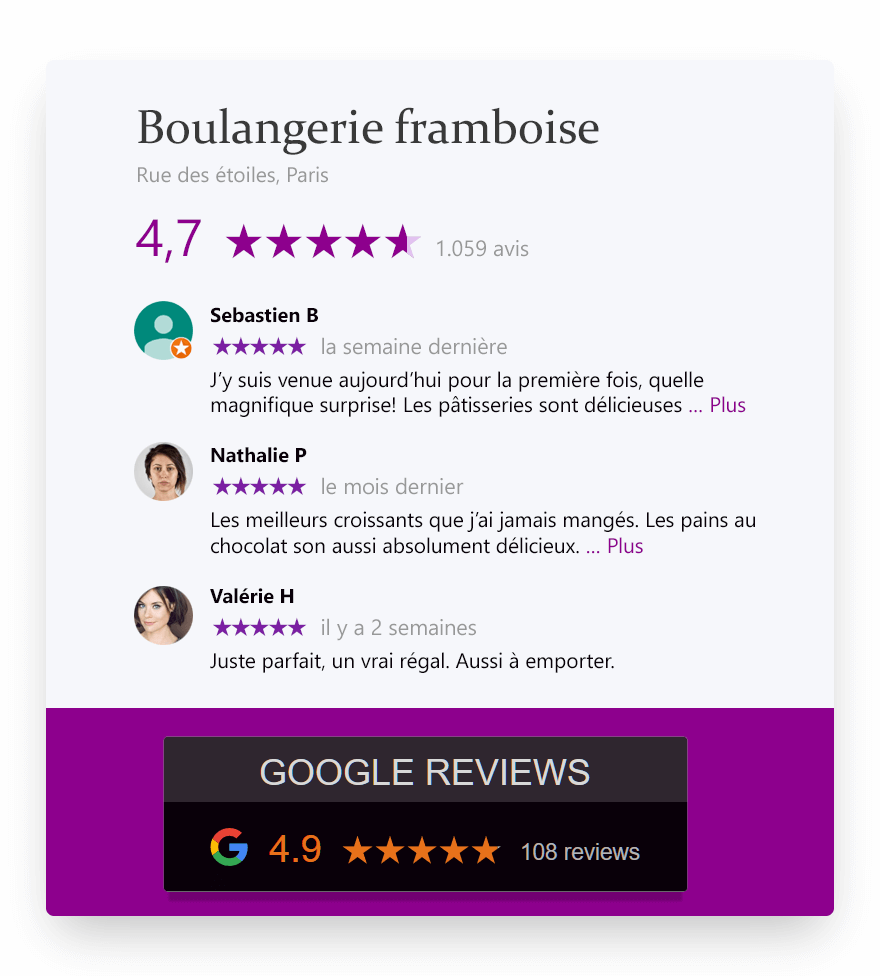 Reviews & Ratings Google Reviews