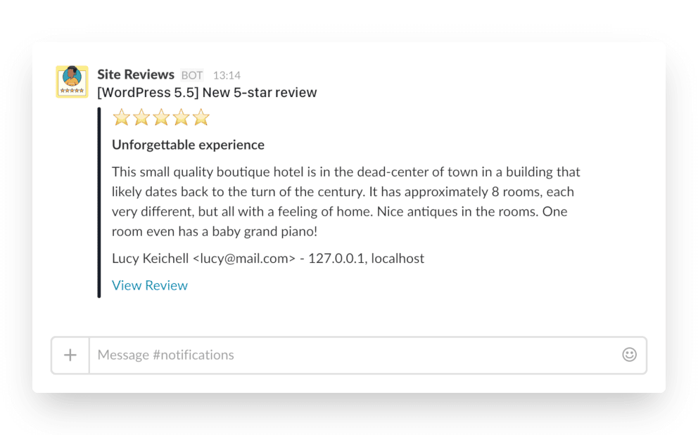 Site Reviews Review