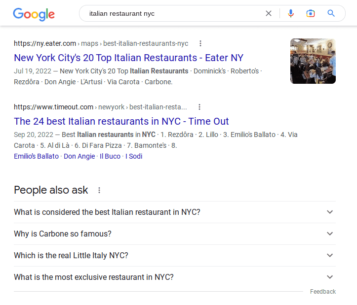 Google Search - People Also Ask