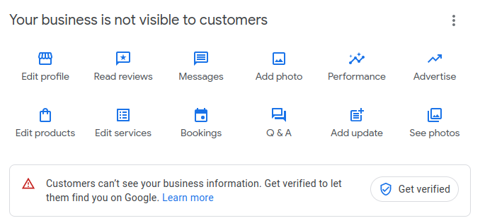 Google Business Profile in Google Search