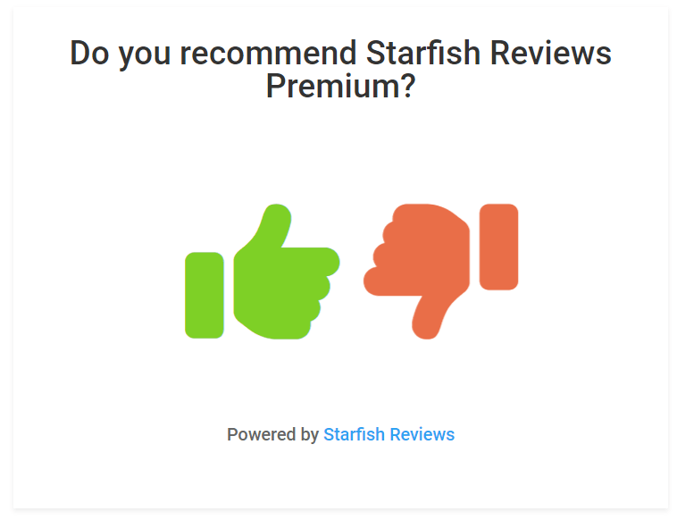 Starfish Reviews - Initial Review Prompt