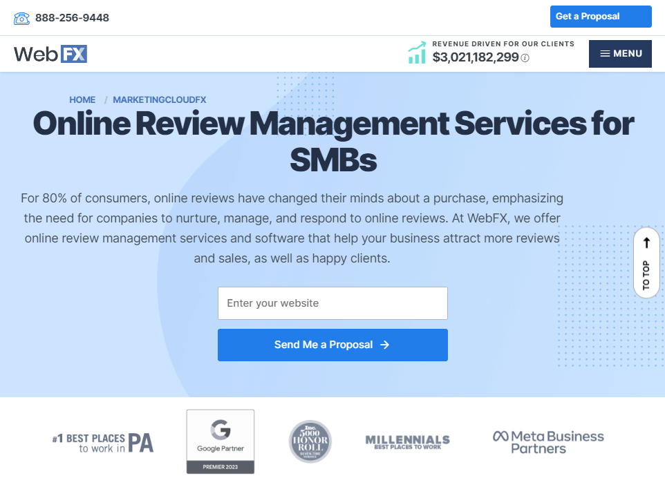 WebFX Review Management